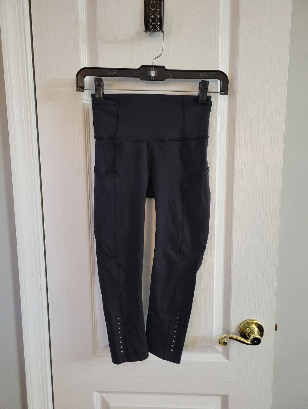 Lululemon Fast & Free Crop Leggings 19" With Pockets Black Size 2